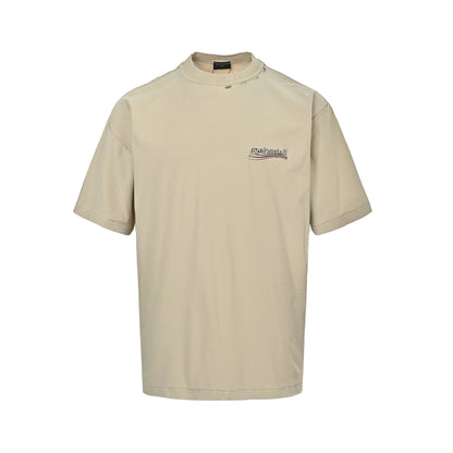 Balenciaga 25ss flip double-sided Coke embroidered short sleeves
