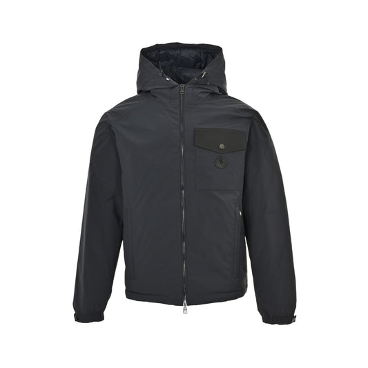 Moncler/Mask 25Fw Pocket Logo Hooded Down Jacket