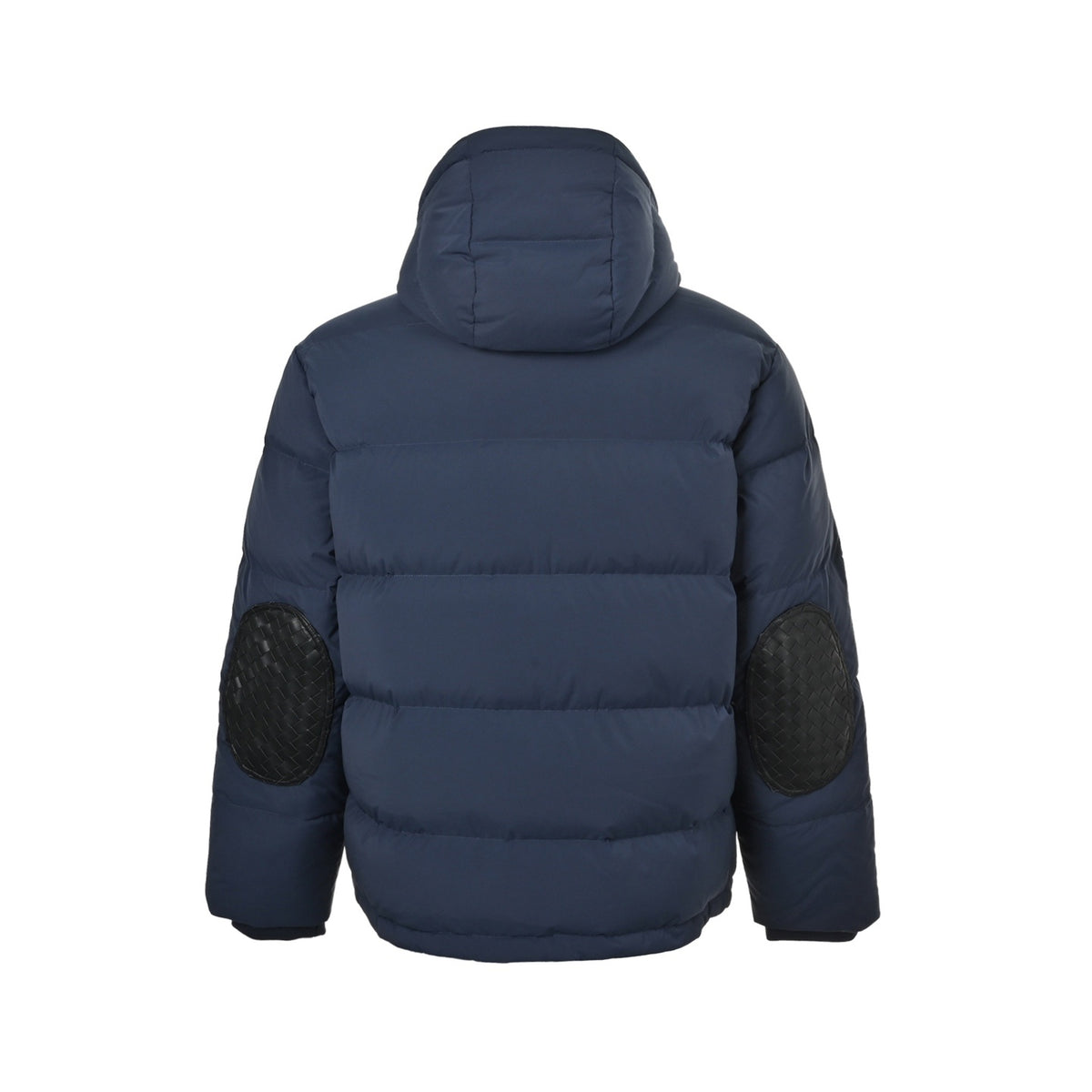 BOTTEGA VENETA/BV woven leather pocket hooded down jacket