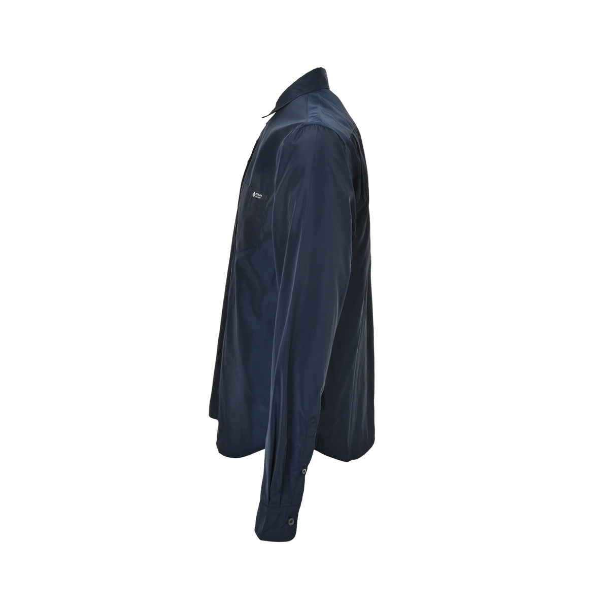 Prada pocket tag back triangle logo shirt