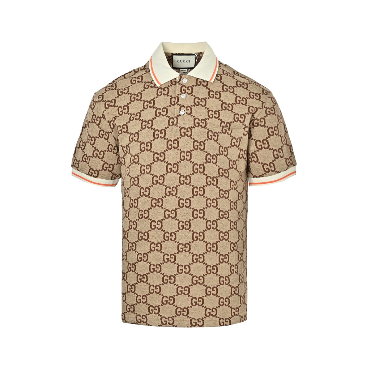 Gucci Double G all-over logo jacquard Polo short sleeves