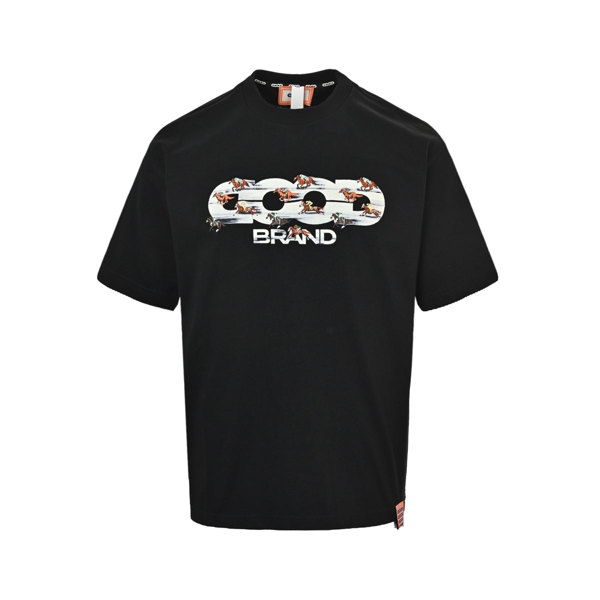GOODBRAND Year of the Horse flocked embroidered racing short sleeves