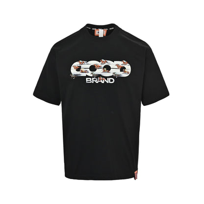 GOODBRAND Year of the Horse flocked embroidered racing short sleeves