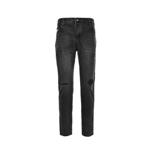 Prada 23Fw triangle logo embroidered logo washed jeans