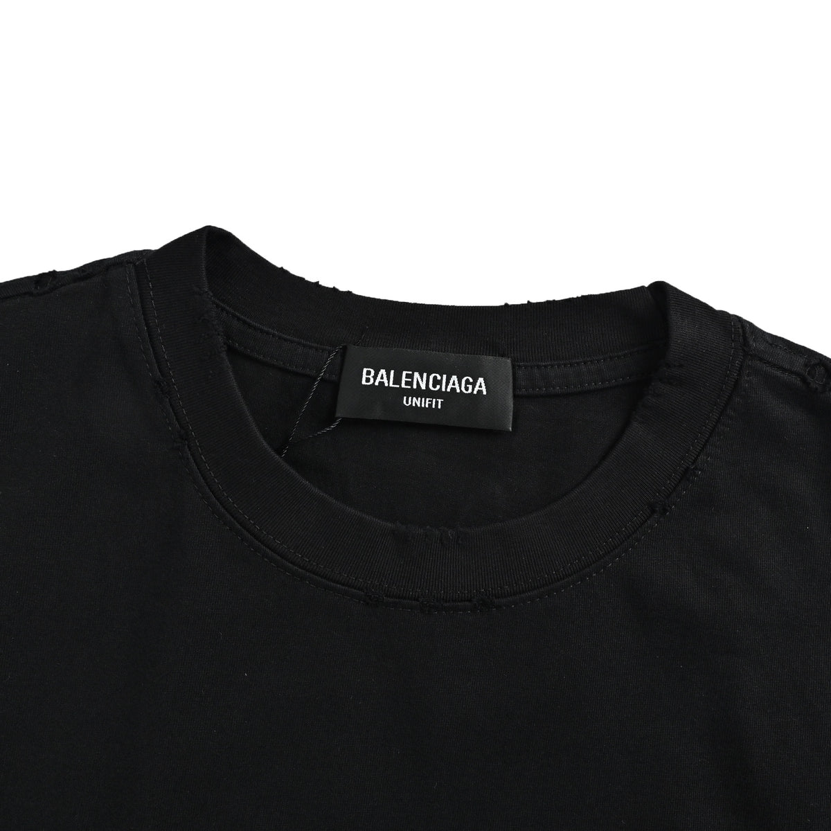 Balenciaga patchwork large logo embroidery round neck short sleeves