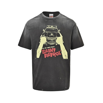 SAINT MICHAEL Hell Police Patrol Printed Short Sleeve