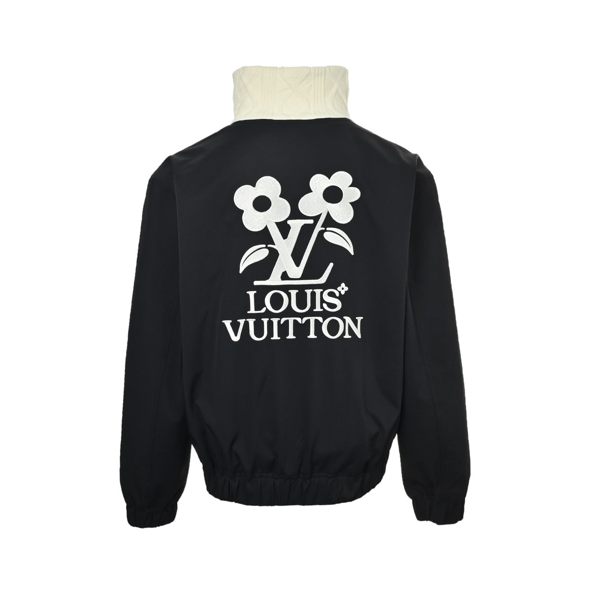 Louis Vuitton cable neck belted jacket
