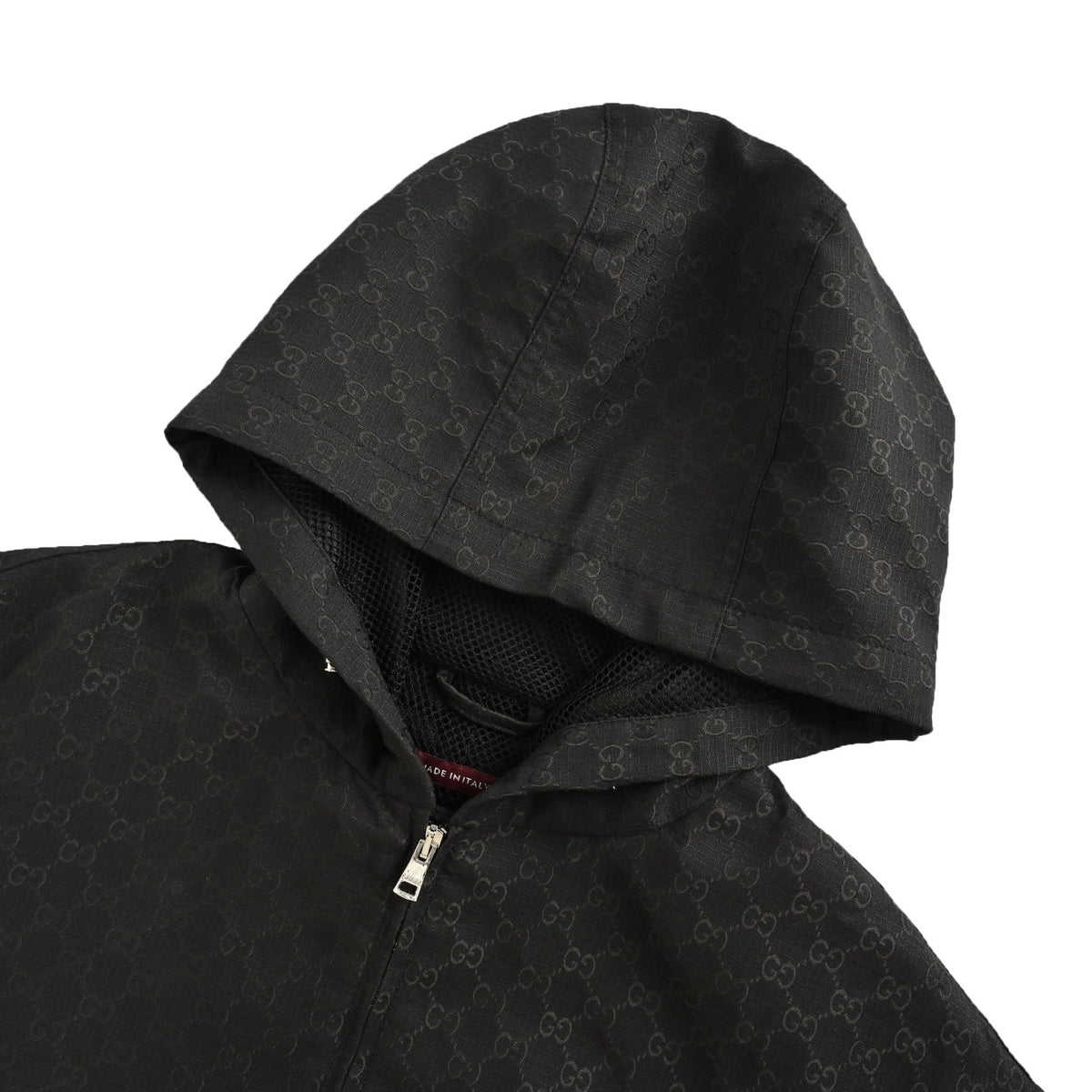 Gucci 25ss GG full printed fine grid hooded zipper jacket