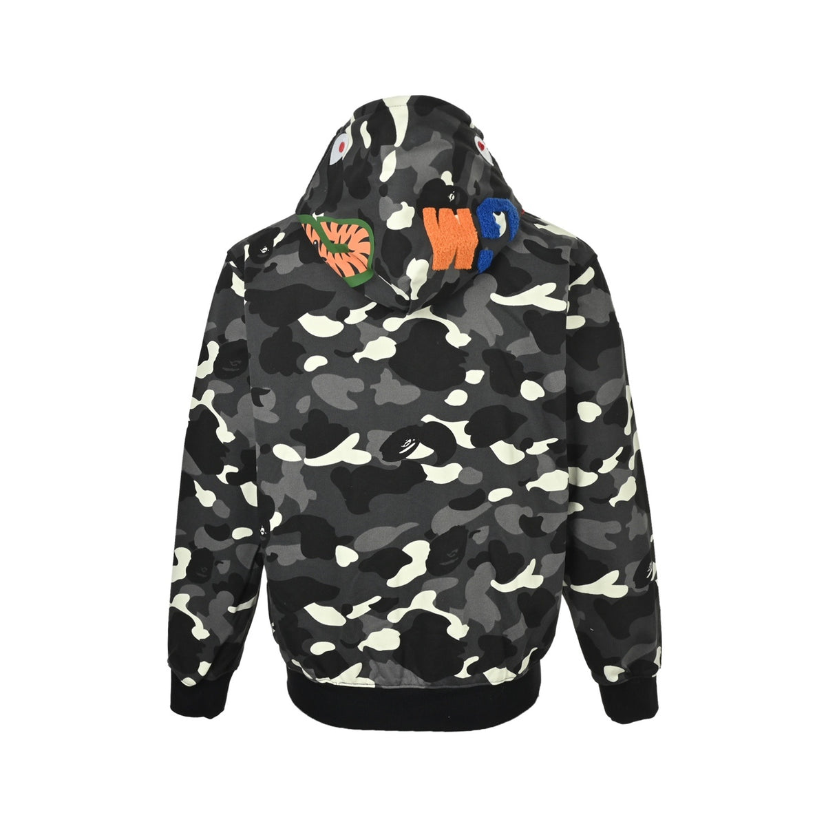 Bape single hood shark zip hooded jacket