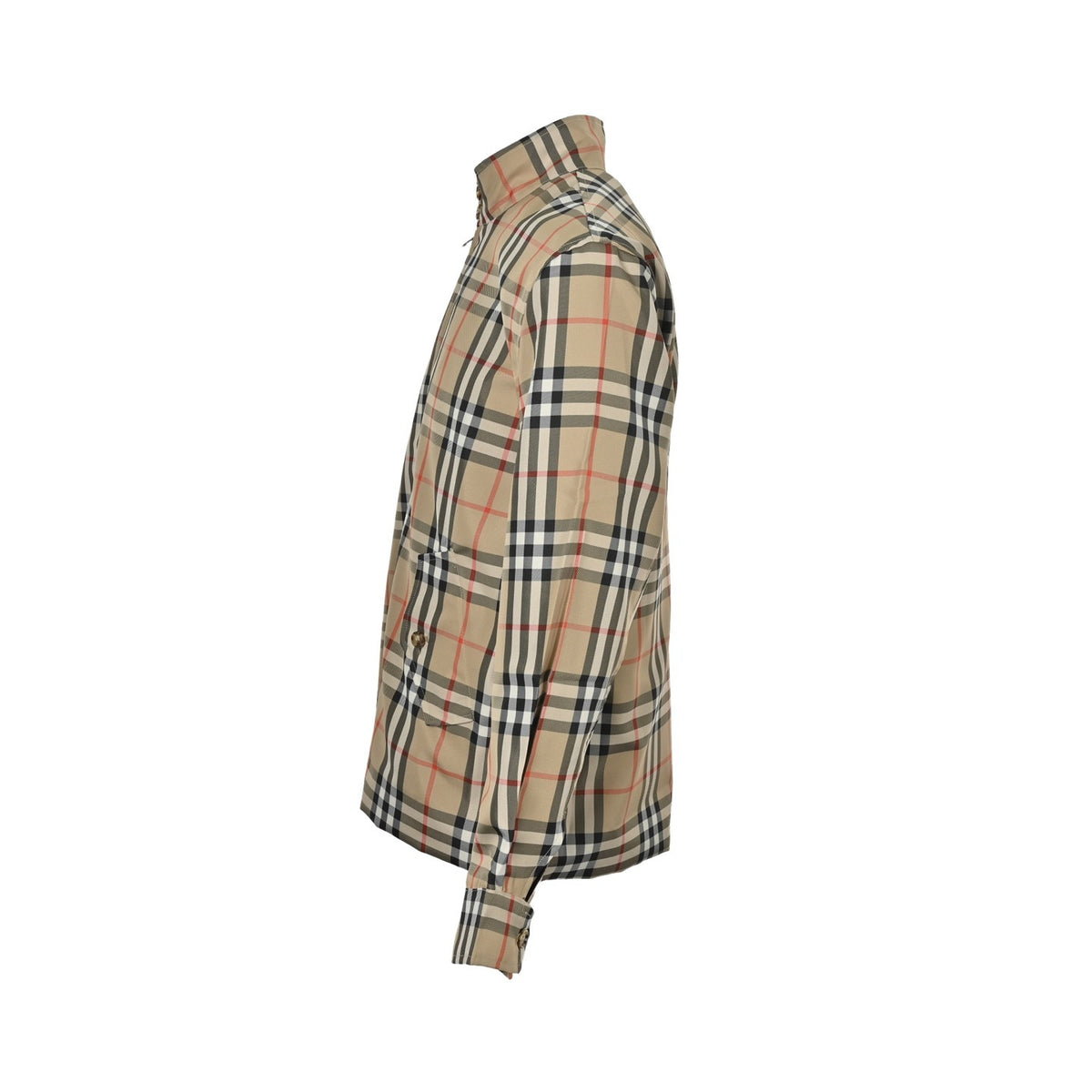 Burberry 25Fw plaid stand collar zipper jacket
