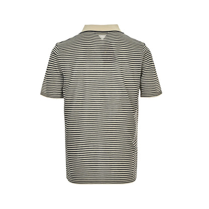 Loro Piana LP 25ss Striped Knit Polo Short Sleeve