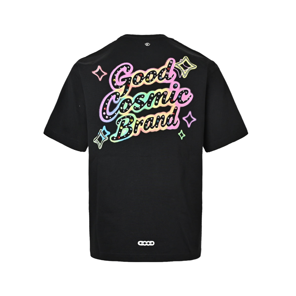 GOOD BRAND 26ss colorful slogan hot diamond short sleeves