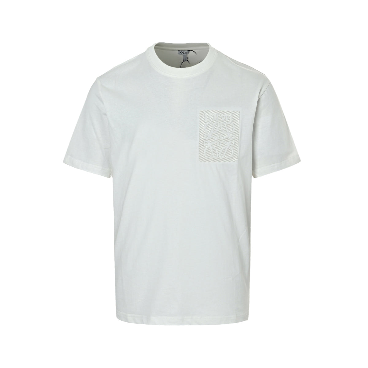 Loewe/Loewei classic embroidered letter pocket short sleeves