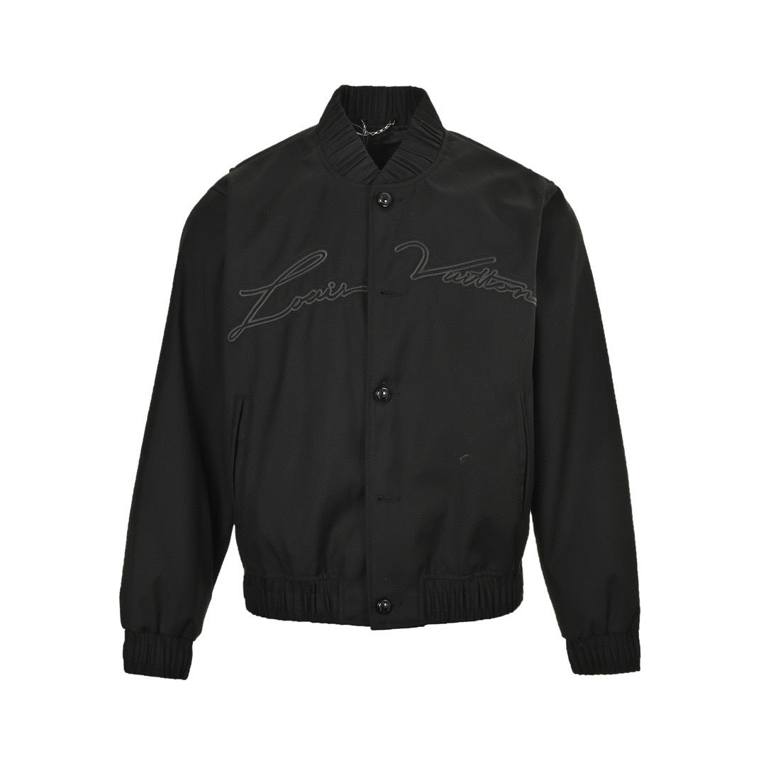 Louis Vuitton Fei Dong embroidered silhouette baseball flight jacket