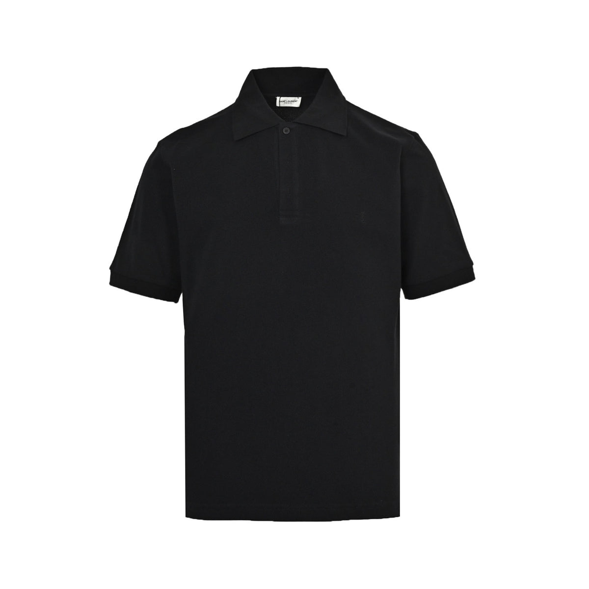 Saint Laurent SLP chest small logo embroidered Polo short sleeves