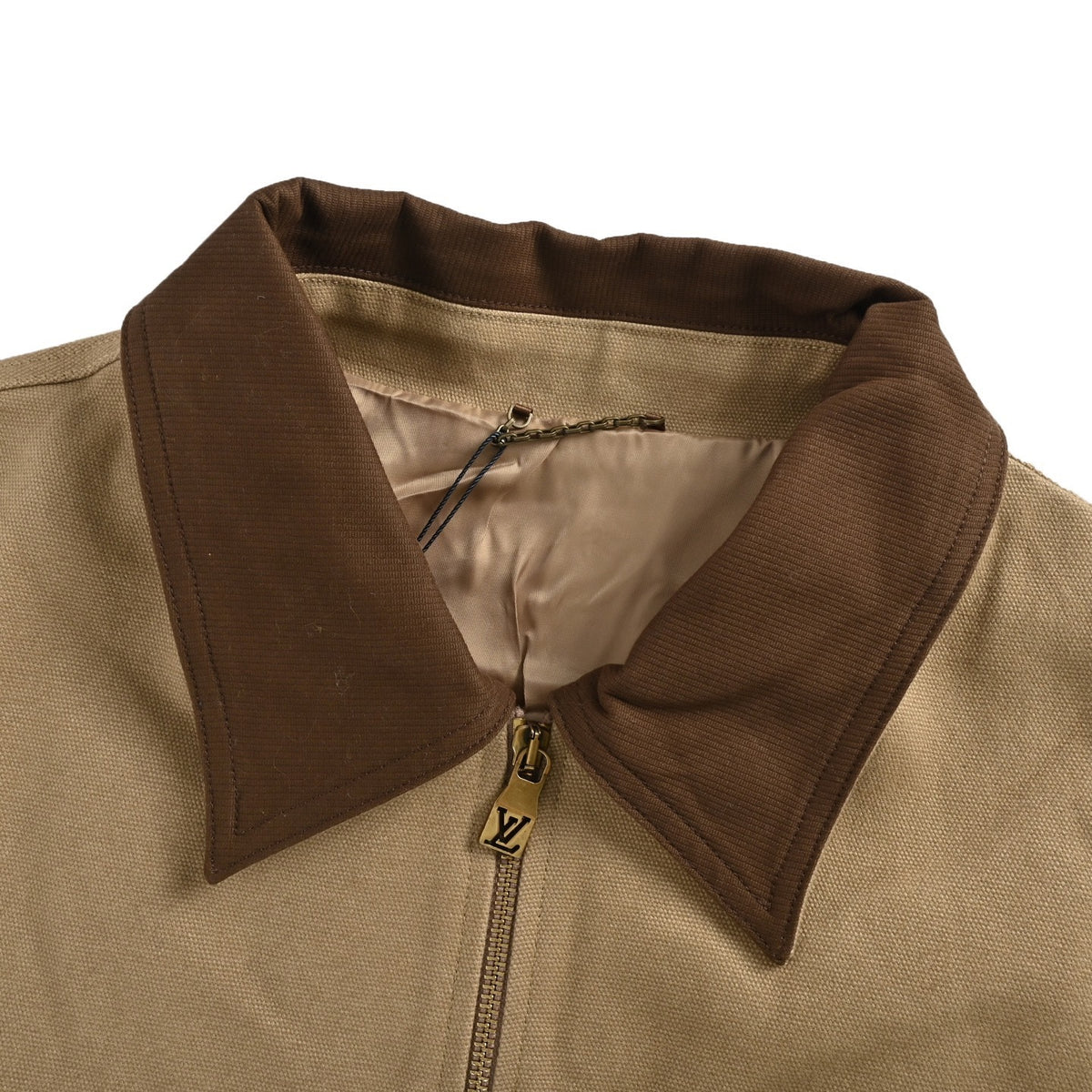 Louis Vuitton Khaki Pocket Cotton Canvas Work Belt Jacket
