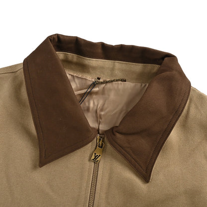 Louis Vuitton Khaki Pocket Cotton Canvas Work Belt Jacket