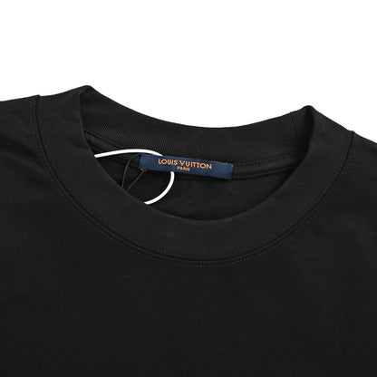 Louis Vuitton patch letter logo embroidered short sleeves
