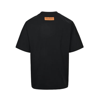 Louis Vuitton 26ss wave pattern color block presbyopia embroidered short sleeves