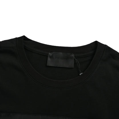 Prada 25ss patch pocket splicing short sleeves