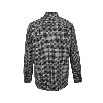Gucci all-over jacquard plaid long-sleeved shirt