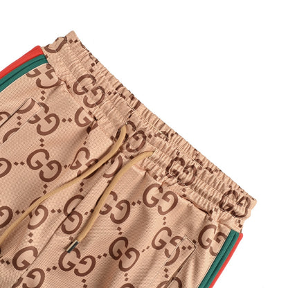 Gucci 25Fw all-over printed GG red and green webbing suit trousers
