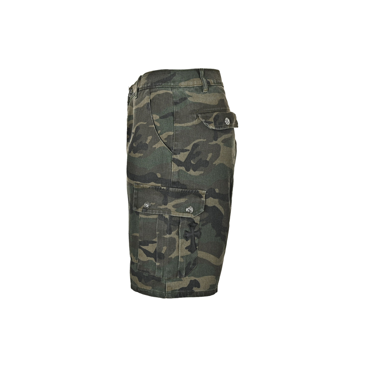 Chrome Hearts/Cro Heart city limited camouflage denim shorts