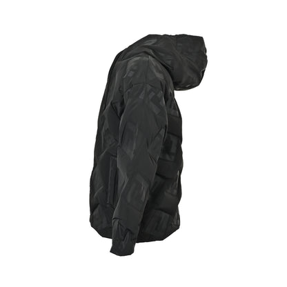Fendi FF embossed nylon hooded down jacket