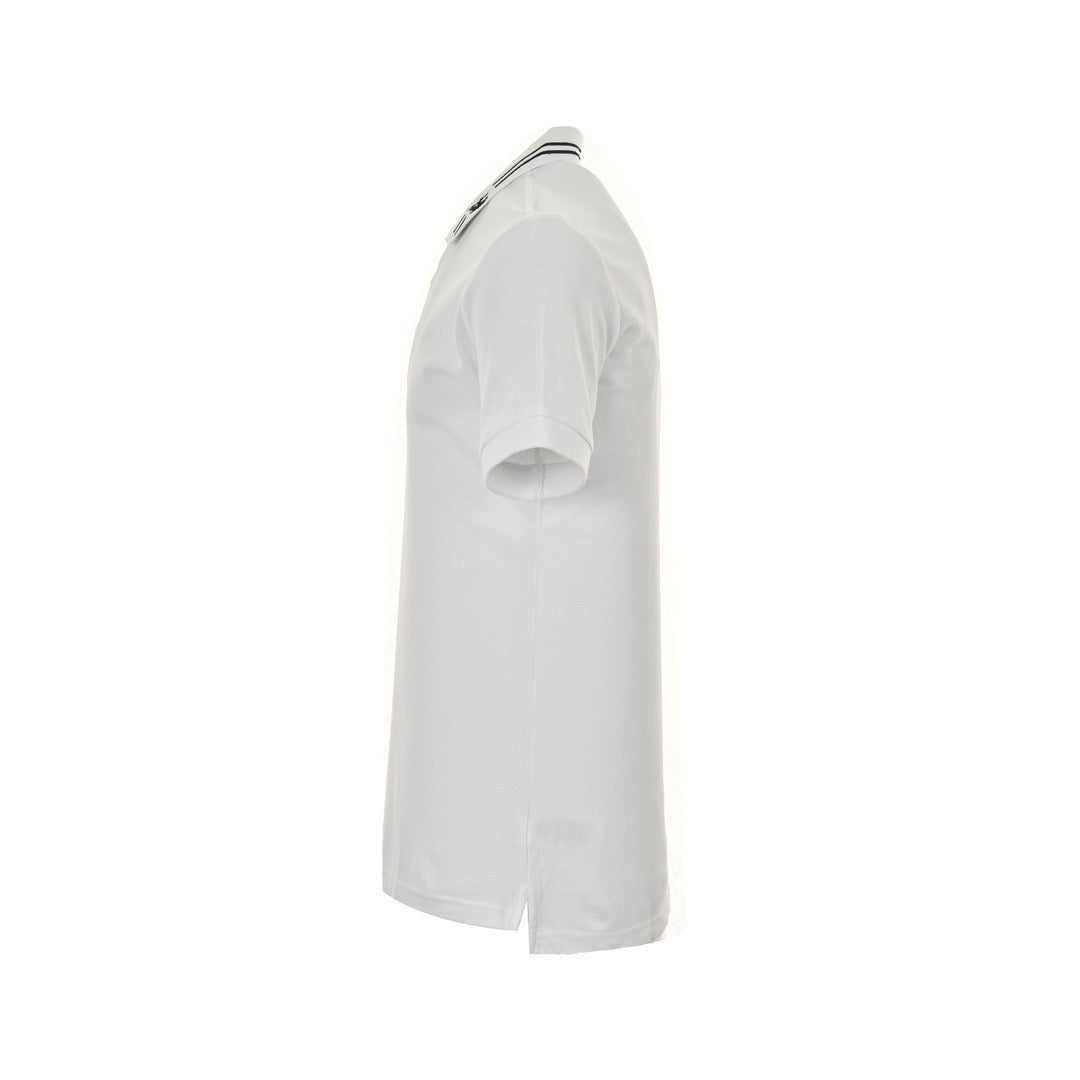 Burberry neckline war horse embroidered Polo short sleeves