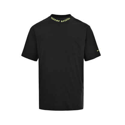 Chrome Hearts/Chrome Heart Sanskrit letter printed short sleeve collar