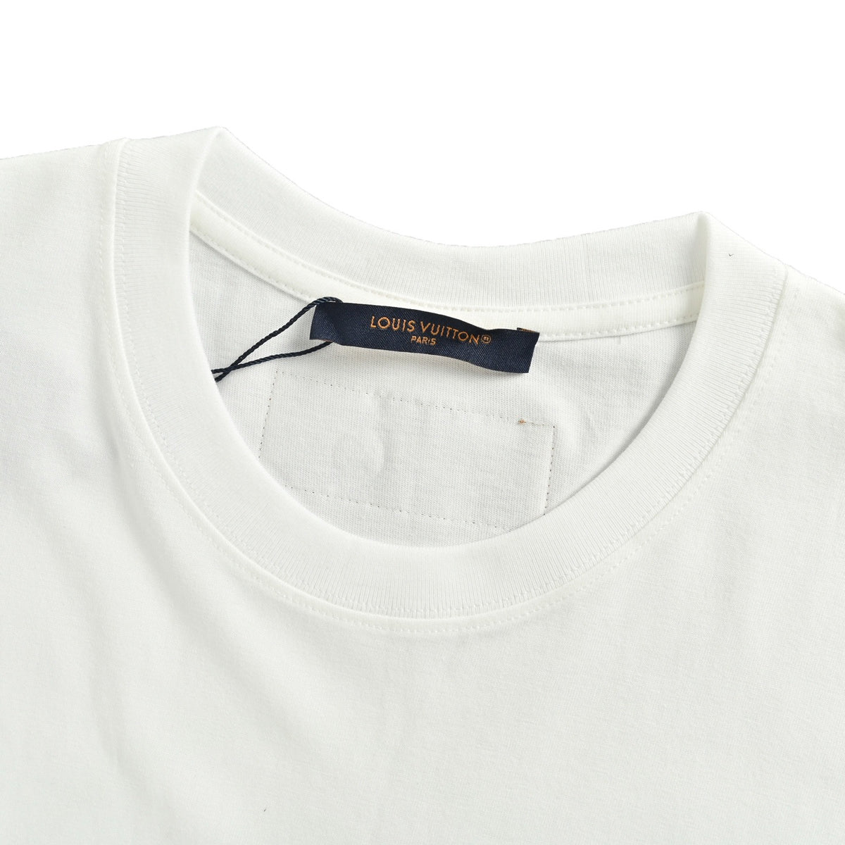 Louis Vuitton 25ss four-leaf clover letter printed short sleeves on the back