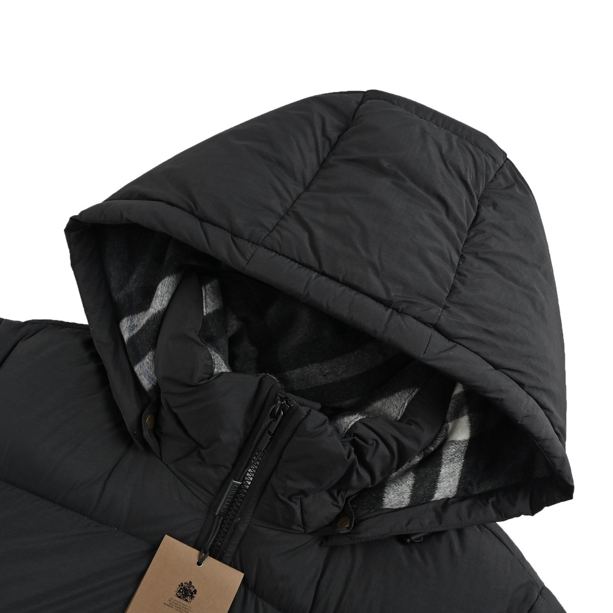 Burberry 25Fw arm shield detachable hooded down jacket