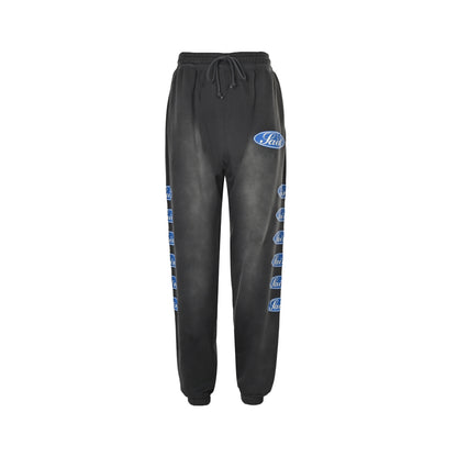 SAINT MICHAEL blue label barrage print trousers