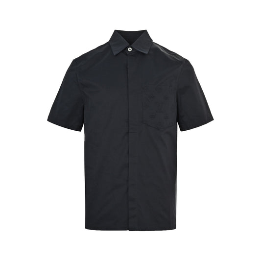 Louis Vuitton 25ss pocket presbyopic embossed short-sleeved shirt