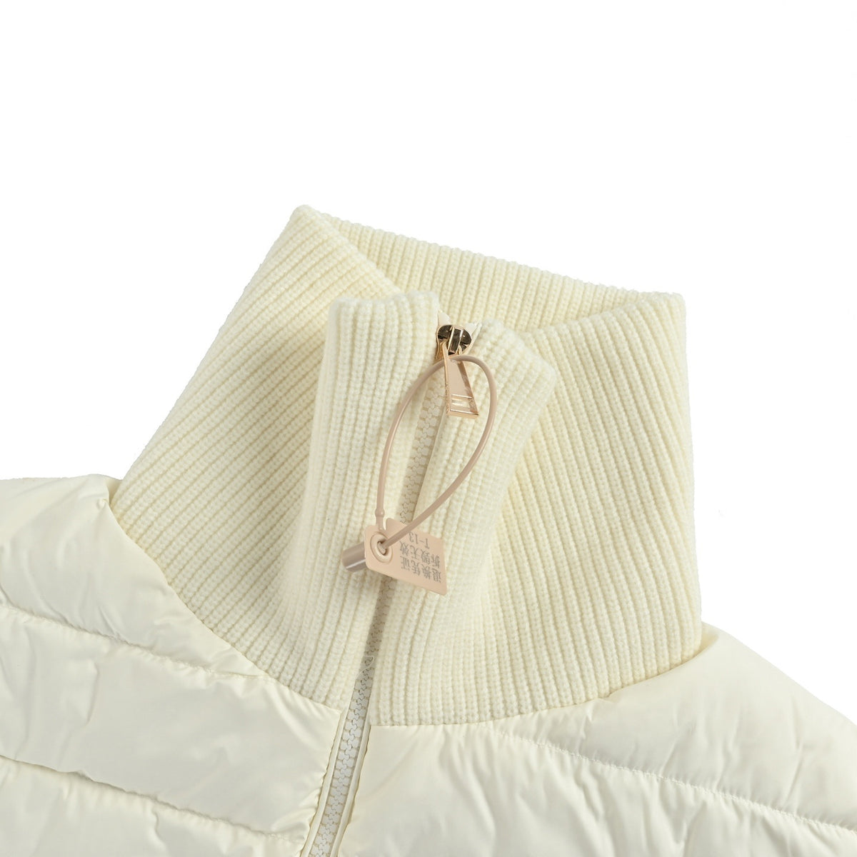 Moncler/Mongolia high collar knitted patchwork down jacket