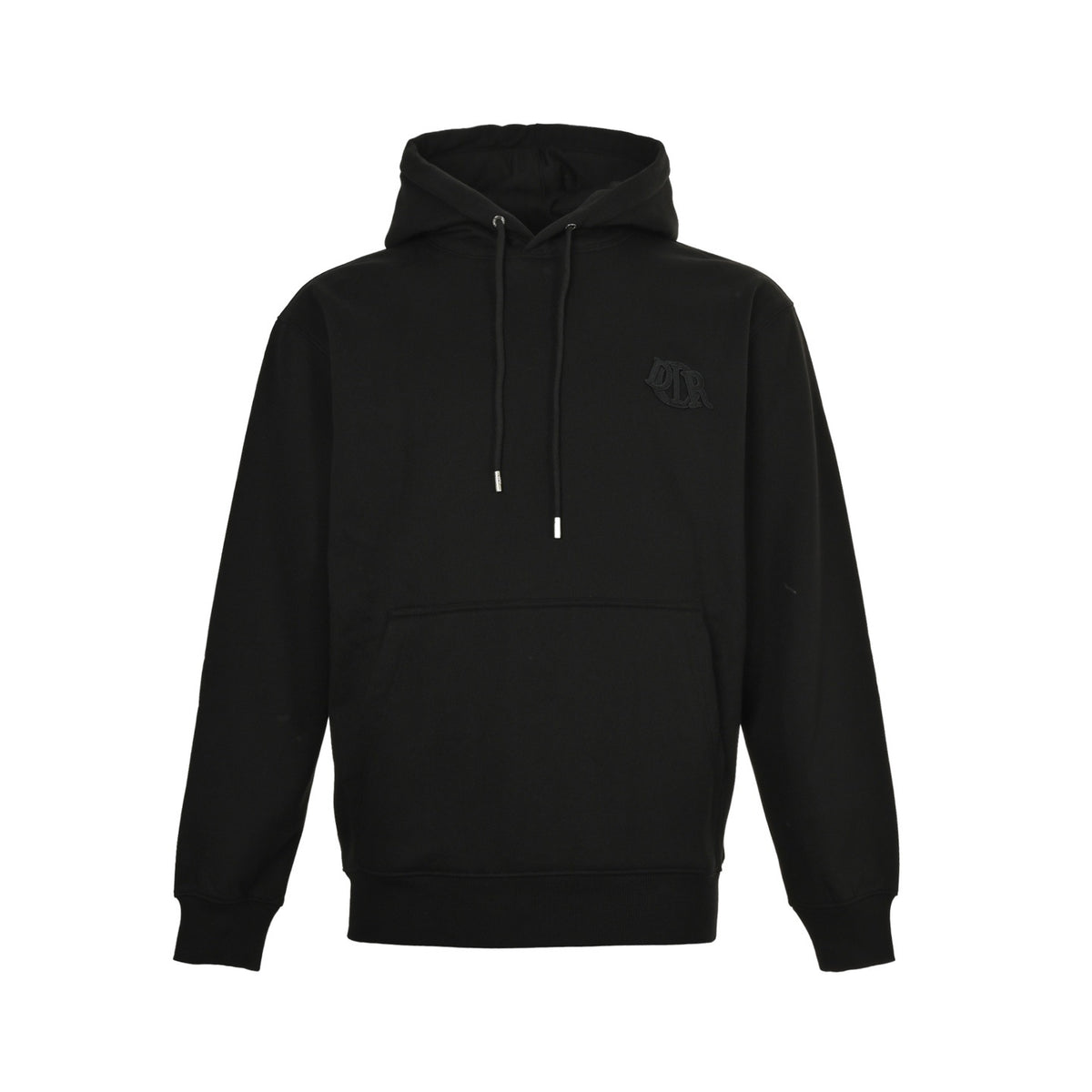 Dior tri-color patch embroidered patch hooded sweatshirt