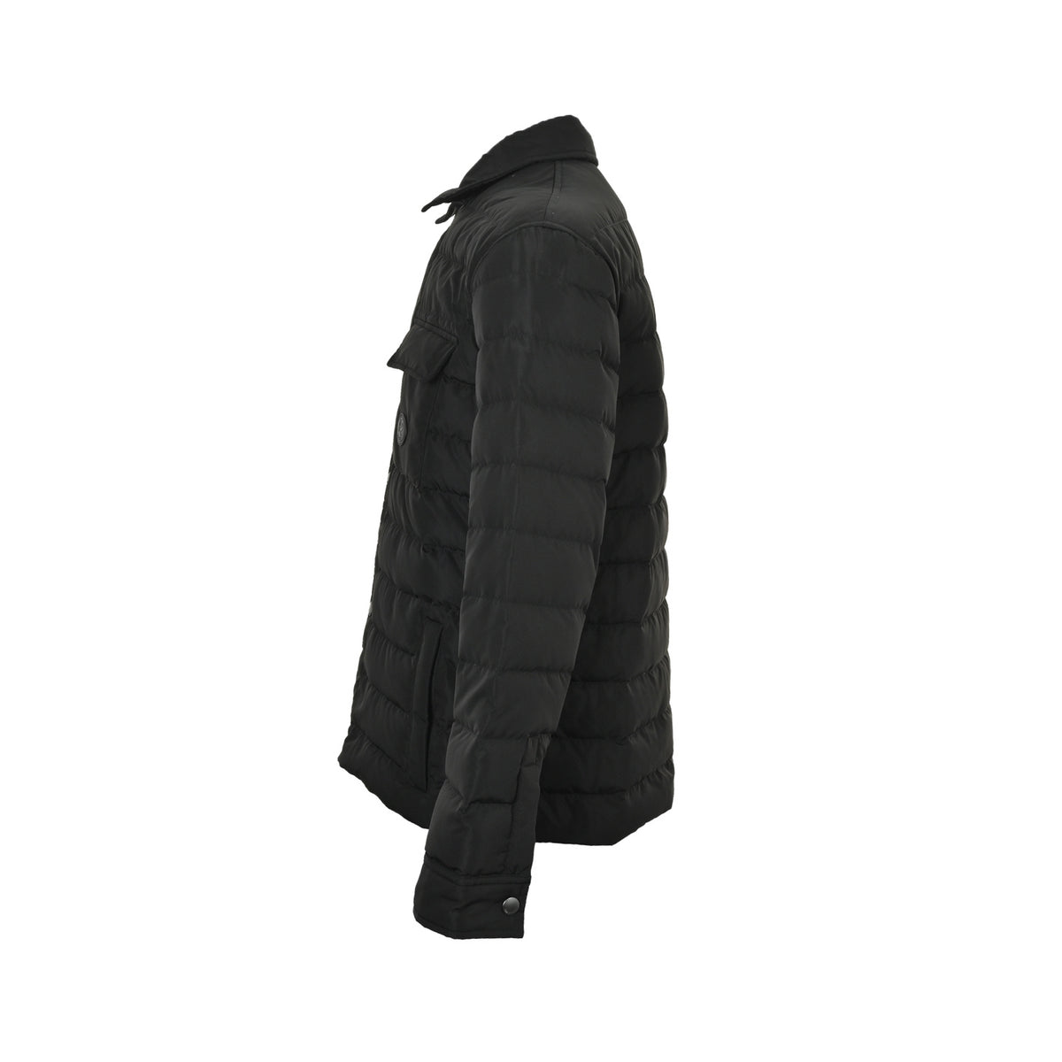 Burberry leather patch pocket lapel down jacket