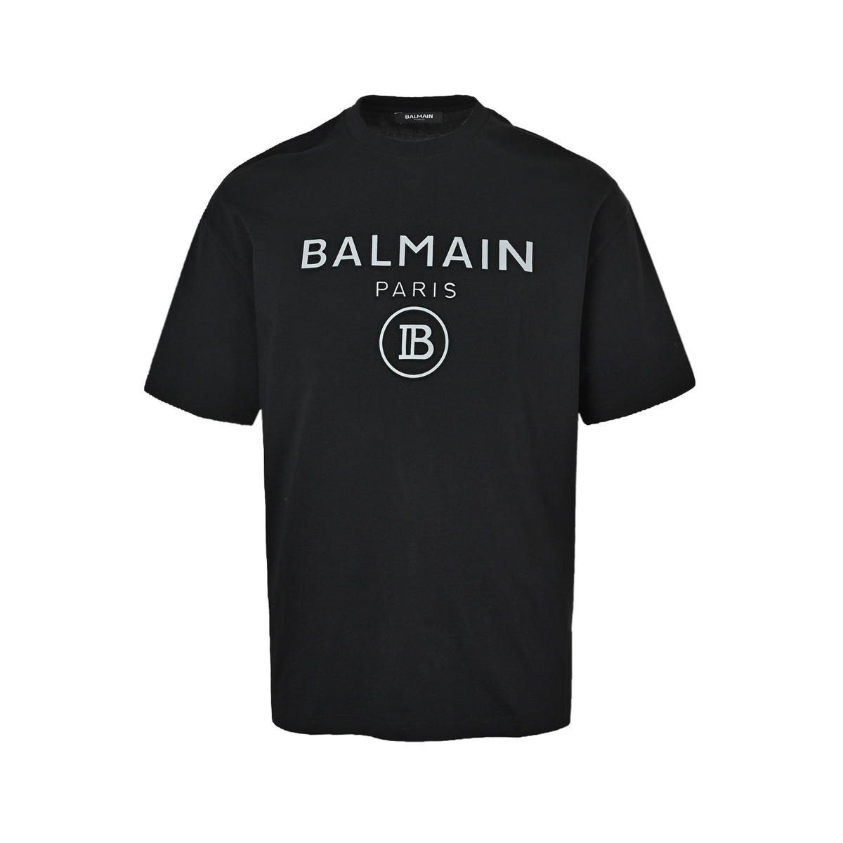 BALMAIN 26ss three-dimensional embossed letter short sleeves