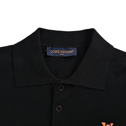 Louis Vuitton logo knitted Polo short sleeves