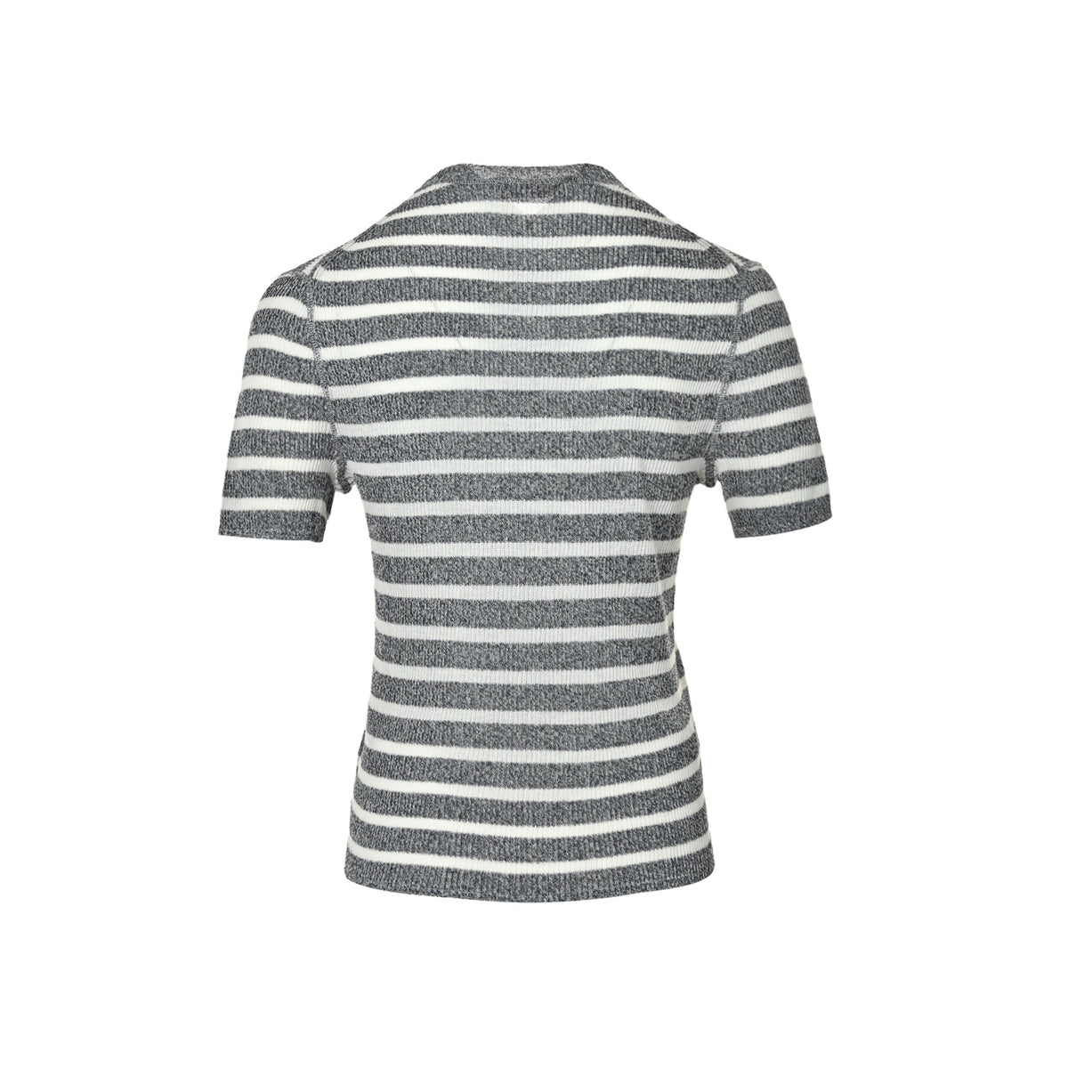Dior 26ss letter jacquard striped linen knitted short sleeves