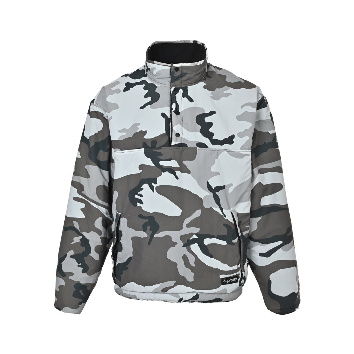 Supreme collaboration reversible sherpa half-zip jacket