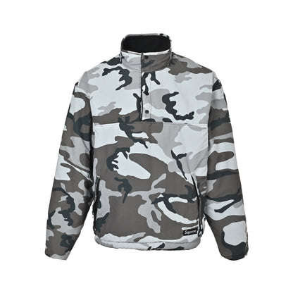 Supreme collaboration reversible sherpa half-zip jacket