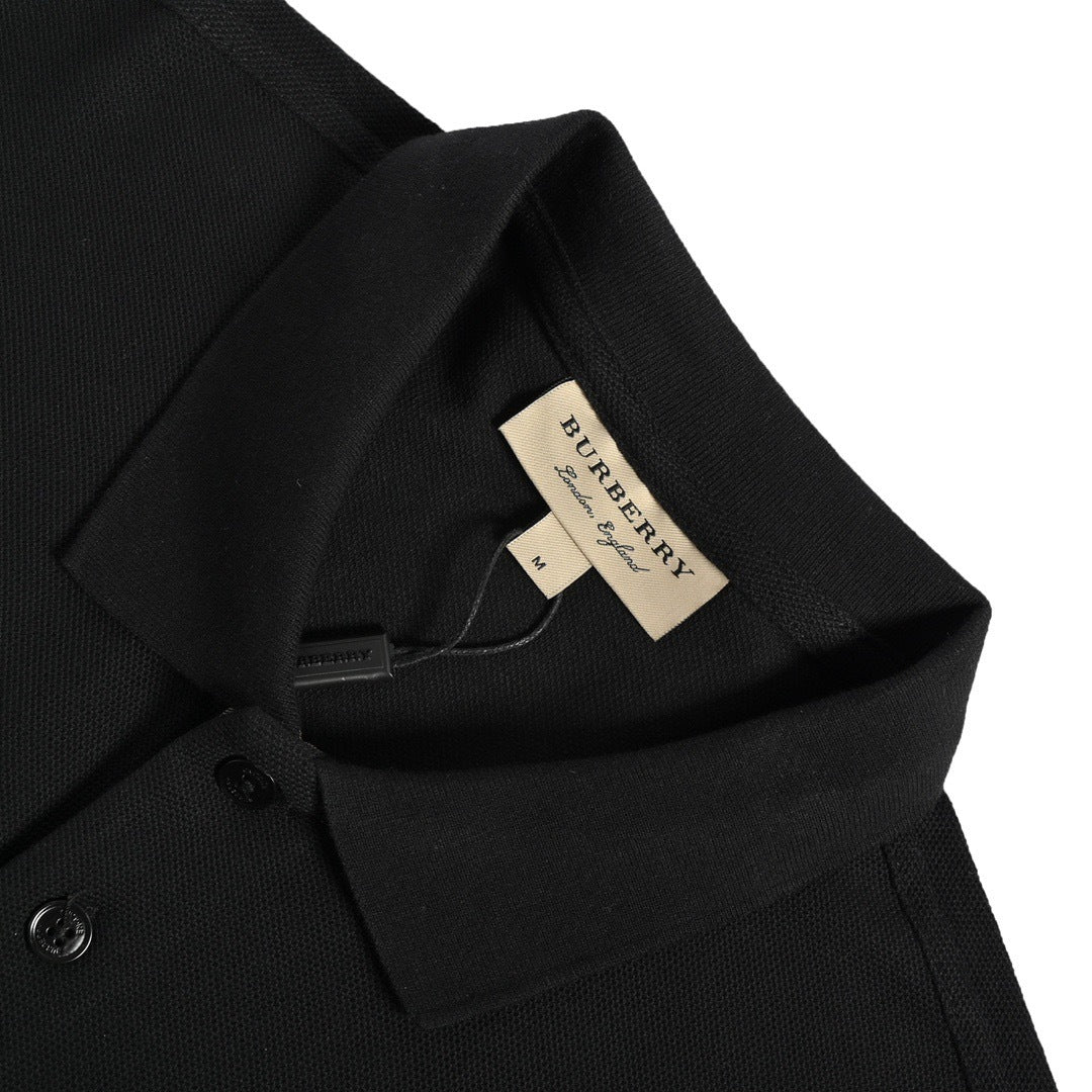 Burberry classic war horse embroidered small label Polo short sleeves