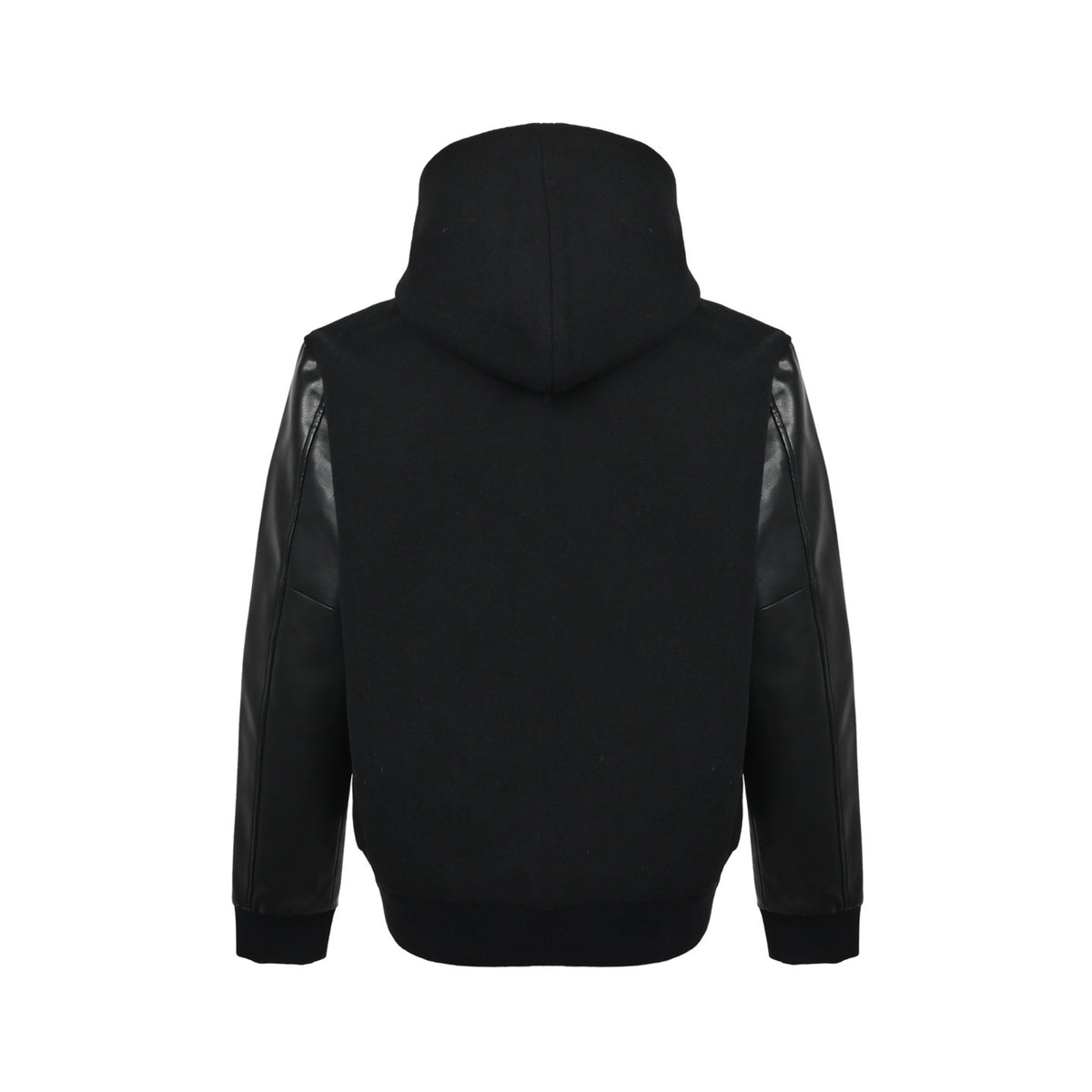 Celine Big C woolen leather sleeve hooded jacket