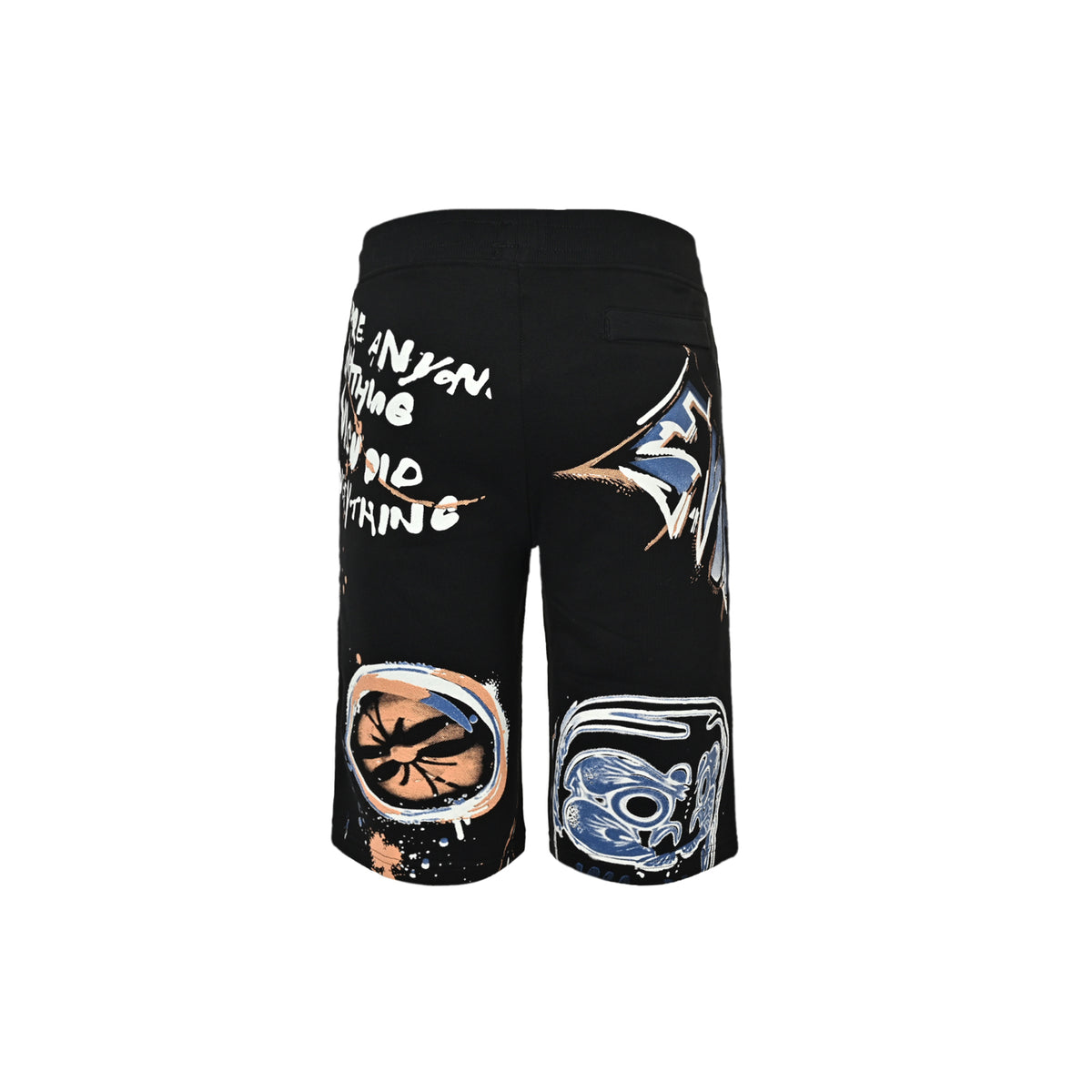 Evisu/Fukushen Splash Paint Seagull Spray Shorts