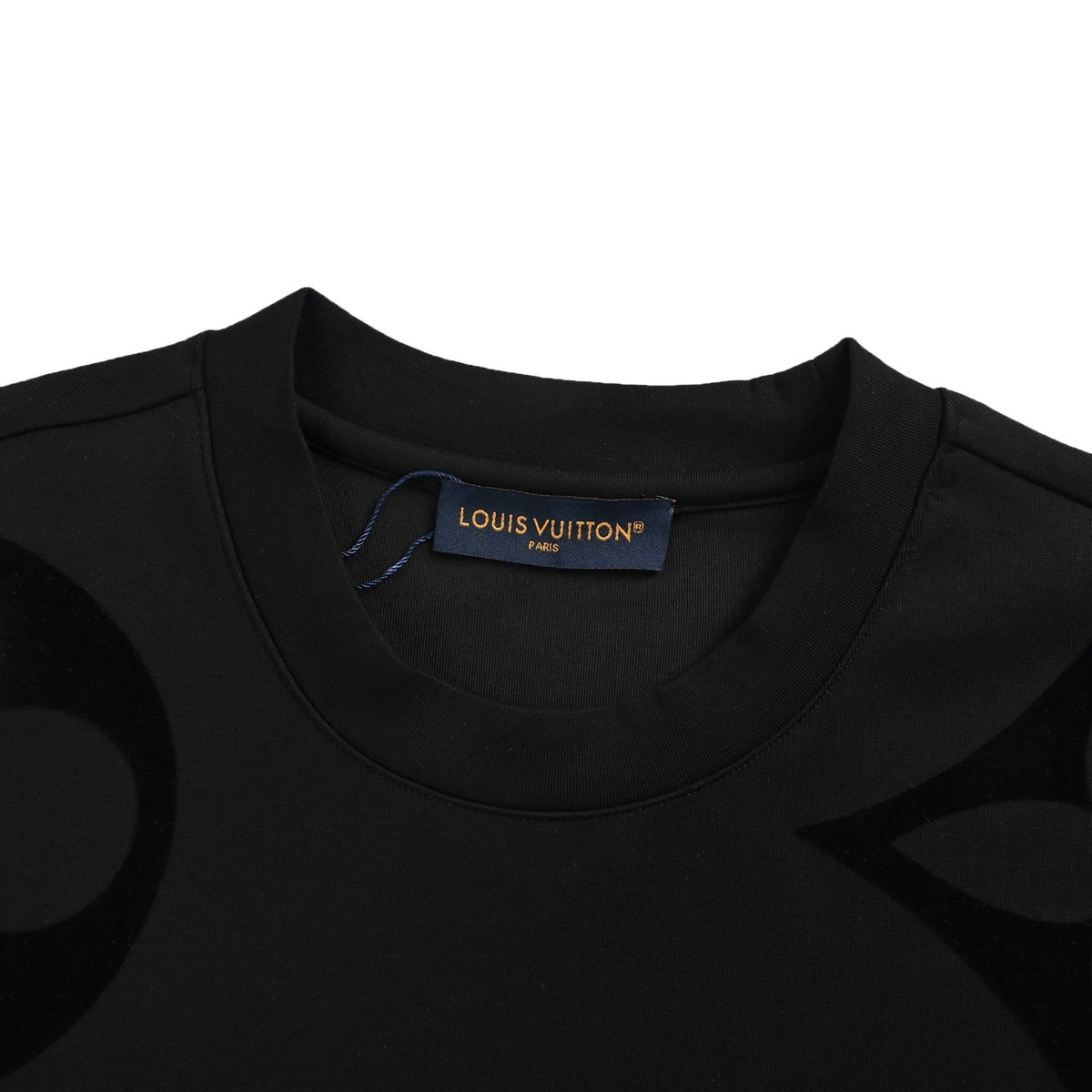LouisVuitton/Louis Vuitton 25ss large LOGO flocking all-over printed long sleeves
