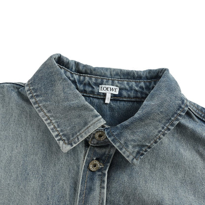 Loewe/Luo Yiwei laser burnt denim shirt jacket