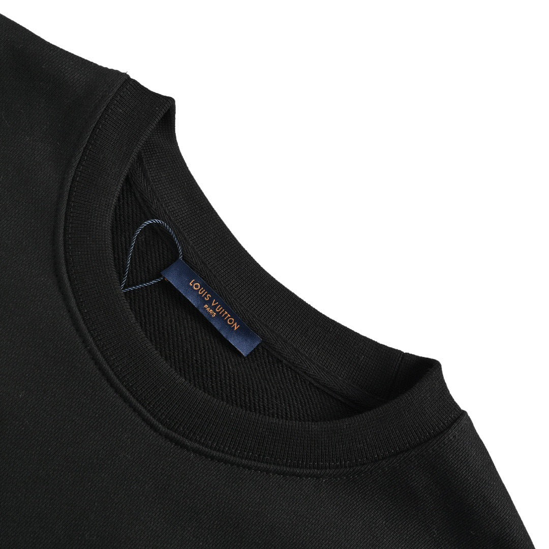Louis Vuitton 22Fw fake pocket letter print crew neck sweatshirt