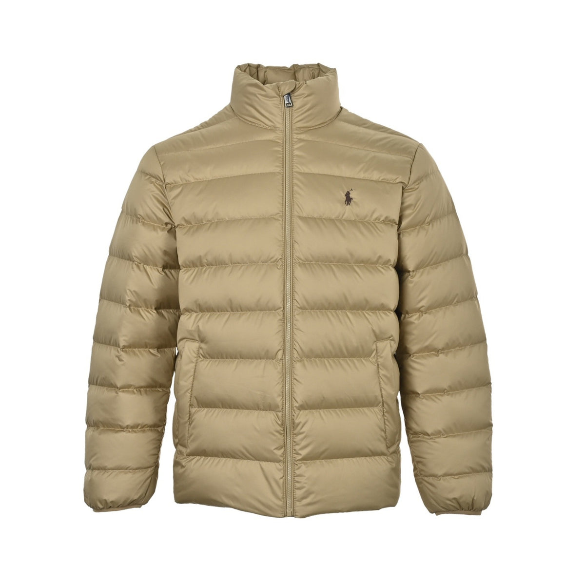 Ralph Lauren embroidered logo rib down jacket