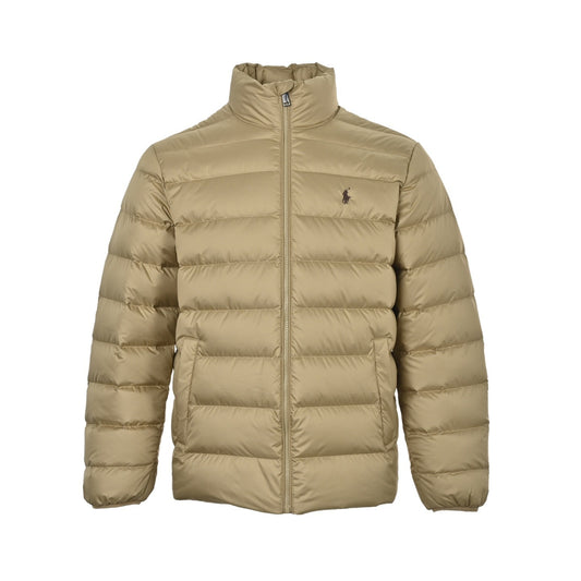 Ralph Lauren embroidered logo rib down jacket